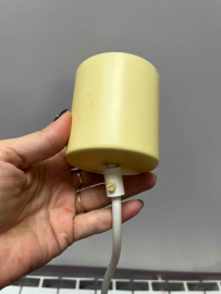 Лампа потолочная, з-д Победа, аметистовое стекло с налепами. Патрон и проводка в раб.сост. Картинка 8